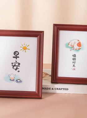 订制简约实木A4相框工商税务登记授权书A3照片挂墙画框