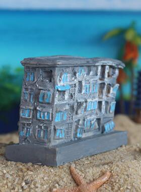 危楼 危房 楼房 地震房 豆腐渣工程 沙具 心里沙盘配件 箱庭疗法