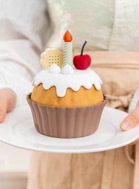 阿楹 可爱收纳摆件生日蛋糕首饰盒玄关床头柜儿童房装饰实用礼物