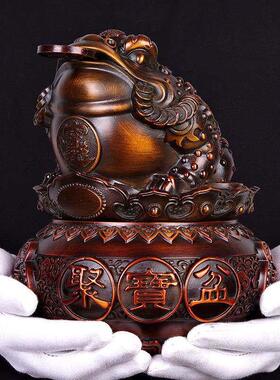 纯铜招财金蟾摆件聚财聚宝盆家居装饰工艺礼品摆饰三足蟾蜍店铺开