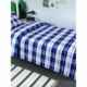 Blue and white plaid bed sheet quilt cover three-piece set junior and senior high school student dormitory single bedding quilt set six pieces 1