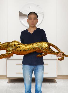 大号金钱豹摆件玄关客厅电视柜酒柜装饰品开业送礼办公室摆放桌面