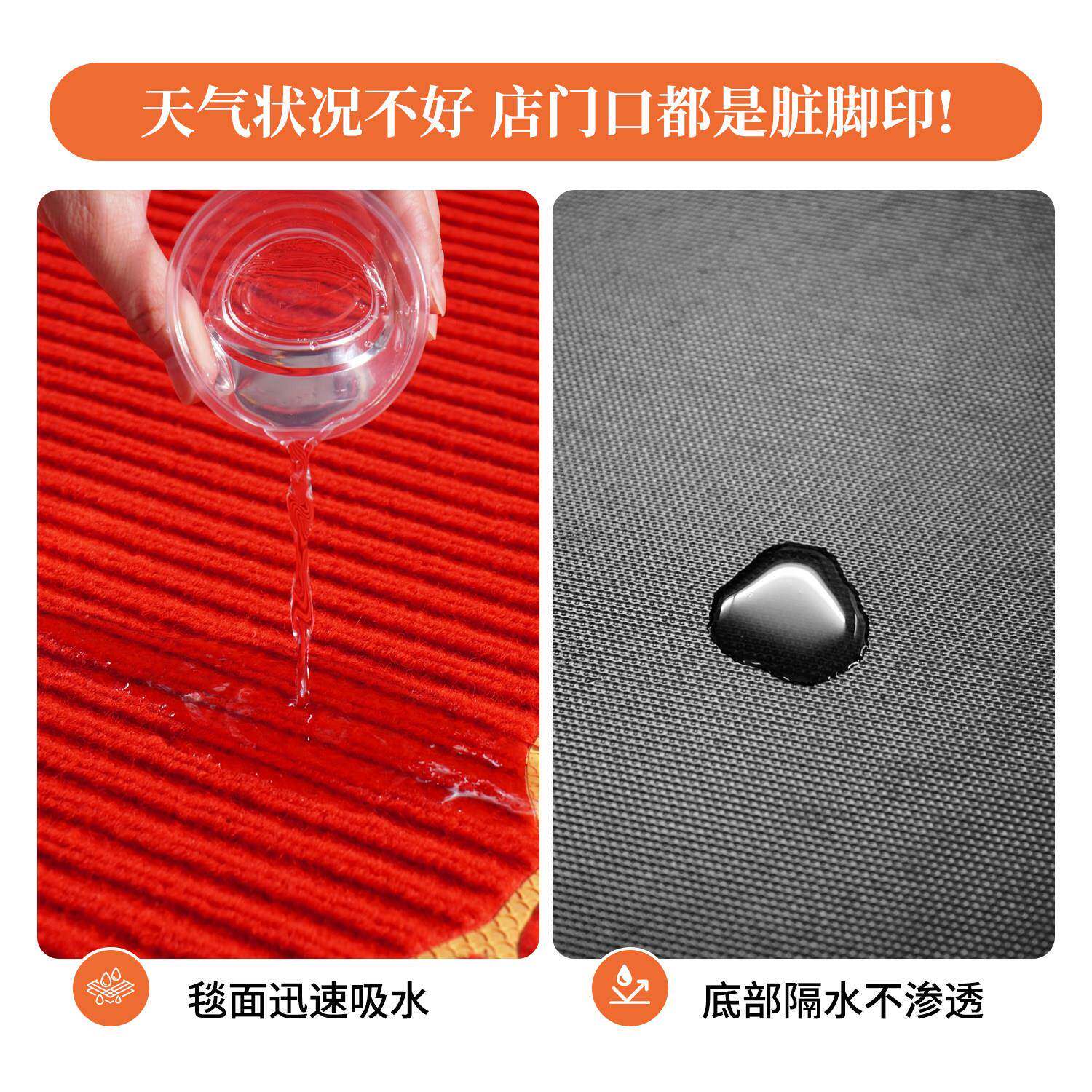 Welcome to the custom-made commercial store entrance with mat floor and entry mat 260317 welcome carpet door door foot entry door defense