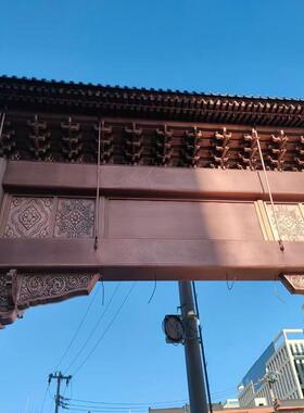 古铜铜牌坊新中式金属门头不锈钢铸铜牌坊牌楼