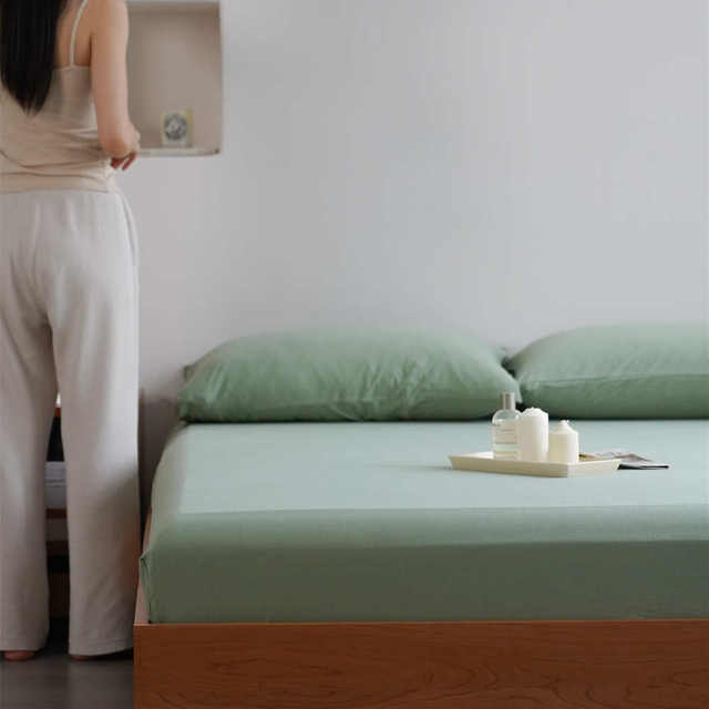 Class A soft naked sleeping cotton Indian cotton sheets and fittings simple solid color pure cotton bed cover Simmons protective cover 1.8