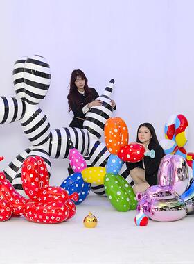 气球狗站立的装饰品新潮装饰品流行的家庭客厅卡通狗雕塑流行的商