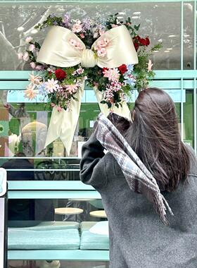 橱窗蝴蝶结 网红店铺装饰打卡背景墙置景拍照道具摆件节日大巨型