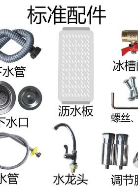 商用水吧台奶茶店设备全套冷藏台冰柜双温操作台1.5/1.8/2米