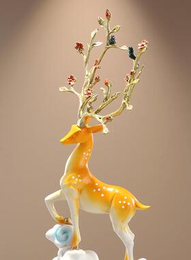 进ltao8768门关屏风玄一鹿升摆件白菜客厅壁龛办公室大竖高装饰高