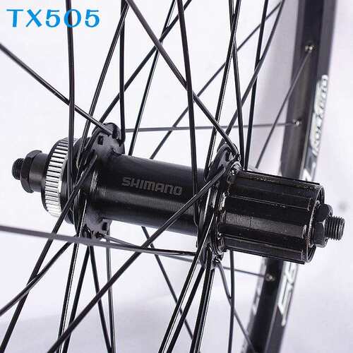山地车26/27.5/29寸自编轮组 铝合金碟刹TX505中锁轮组700C - 图1