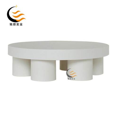 意式轻奢玻璃钢圆形茶几现代简约小户型样板间创意美陈装饰边几 - 图3