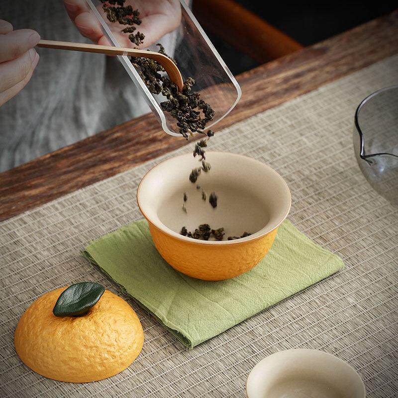 Good Luck Quick Cup Outdoor Portable Covered Bowl Travel Tea Set Glass Fair Cup Portable Camping Customization