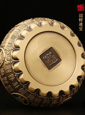 百福黄铜米缸聚宝盆摆件存钱罐桌面摆件家居饰品开 业送礼自用好