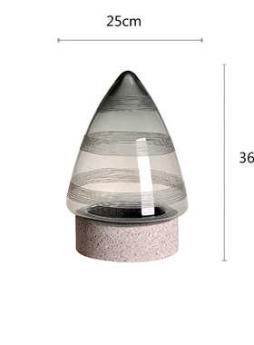 北欧玻璃台插花客厅家居花瓶花批发厂家简约几何形创新茶摆设假