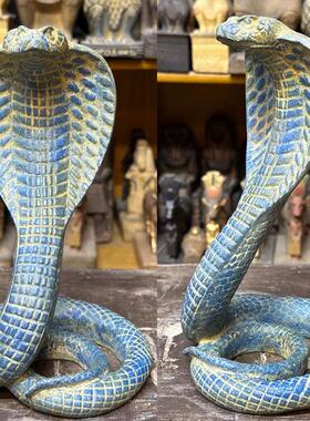眼镜蛇摆件树脂动物雕像桌面饰品办公室开业礼招财蛇Snake