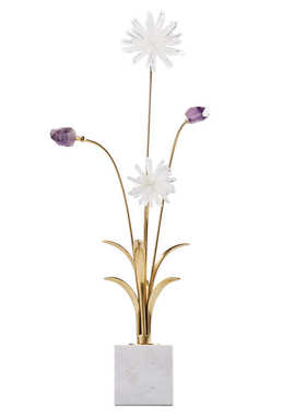 水晶花装饰品摆件客厅玄关餐边柜电视柜两边轻奢高档创意乔迁送礼