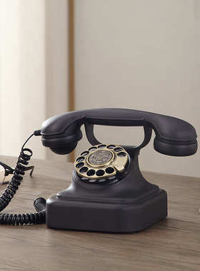 派拉蒙1928欧式仿古复古电话机旋转拨盘固定电话家用酒店豪华座机