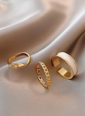 ins套装戒指复古小众个性指环