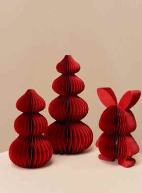 大展红兔 红色摆件装饰 周岁宴布置乔迁搬家布置高级感新年
