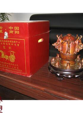 铸铜雕塑地动仪地震仪古代铸铜小型地动仪文化雕塑家居办公桌摆件