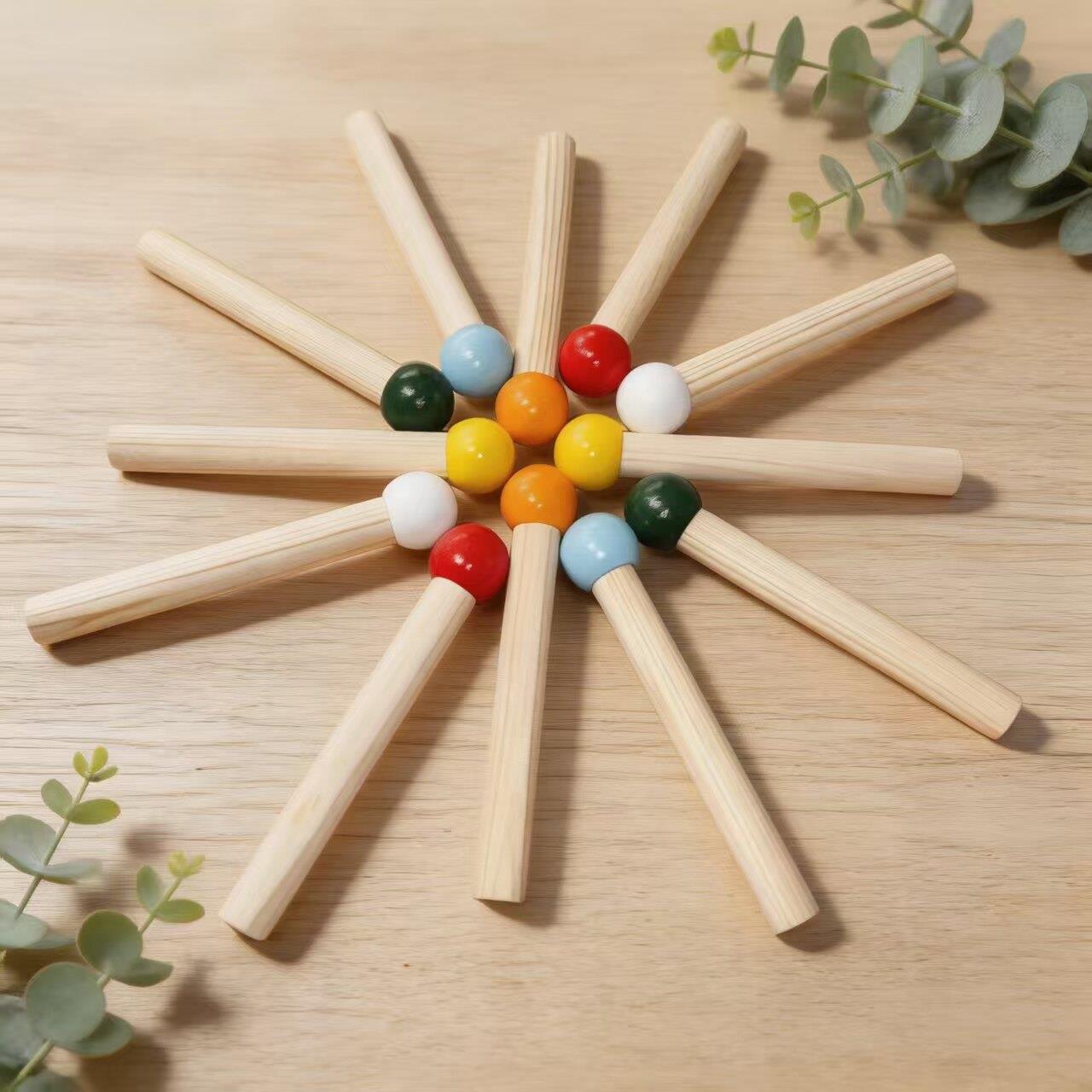 Matchstick hole board accessories colorful wooden stick DIY solid wood matchstick laminate decorative handmade materials