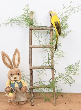 拍摄道具装饰梯子田园风摆件布置店铺造景花园庭院园艺花艺道具