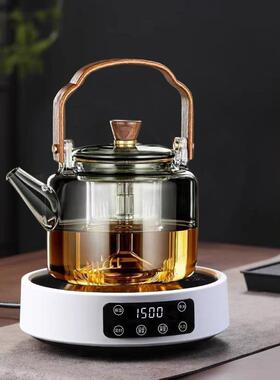 黑晶炉煮茶1500W围炉煮茶玻璃壶专用泡茶壶套装保温定时煮茶炉