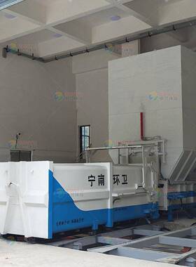 水平分体式垃圾压缩站平台移箱式压缩垃圾站水平直压式垃圾站有