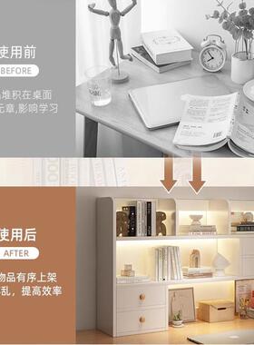 书架桌面置物架学生家用架子办公桌收纳架卧室柜子简易多层小书柜