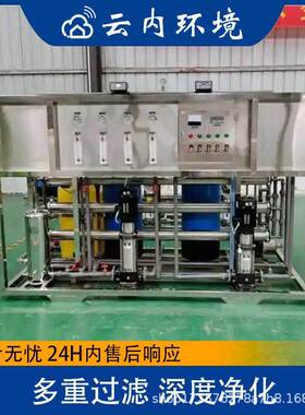1吨双极反渗透设备乡镇直饮水机RO膜净水机纯水机液晶屏清洗供水