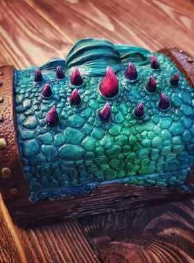 跨境大嘴恶魔盒子装饰品摆件家居庭院设计收纳盒子神秘树脂工艺品