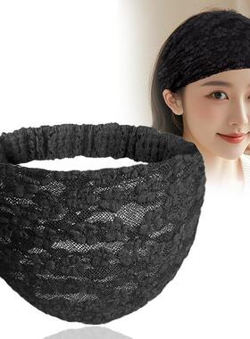 年轻蕾丝防风短发宽发带女