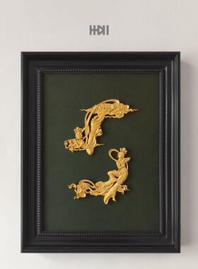 一加一|《飞天》液压杆电表箱电表盒遮挡水泥立体浮雕雕塑装饰画