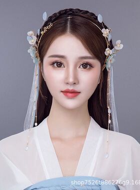 汉服头饰流苏发箍仙气古风发饰