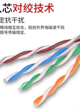 高清监控网络线八芯超五类单双屏蔽四对双绞珠江花城牌网线300米
