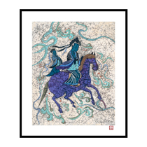 (with a framed) Art London Sub-ink (Dunhuang murals Bodhisattva like three) Sign up for a limited edition painting