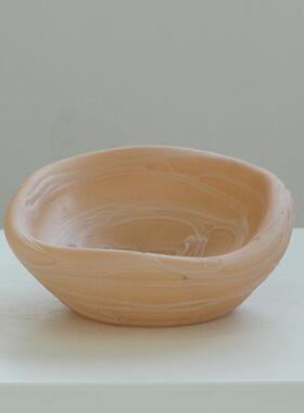 简约手工艺术不规则台面花盆花器创意猫砂盆居家软装柜台装饰摆件