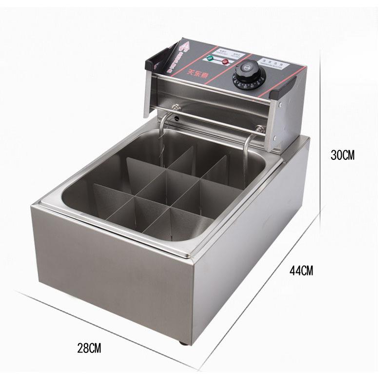 Commercial electric heating single-cylinder Oden cooking machine, noodle cooker, snack roadside stall, fish and egg skewers, spicy soup pot