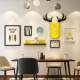Nordic view living room deer table photo wall sofa back headdress picture frame dining room hanging wall set 5 main