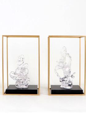 新中式现代树脂湖石雕塑件客MC-TY-57厅玄关样板太房博摆古架展厅