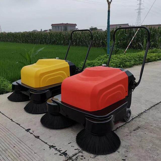 1050A-B hand push electric sweeper factory workshop farm school property hand push sweeper