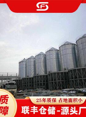 仓储 大型粮仓存储设备 平底锥底钢板仓 自动卸粮