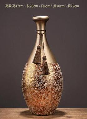 新中式花瓶创意家居装饰品客厅电视柜玄关样板间摆件奢华贴花花器