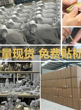 跨境热卖创意涂鸦树脂工艺品大象摆件家居客厅玄关电视柜装饰