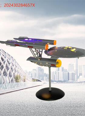 跨境独立站金属铁艺宇宙飞船模型发光摆件