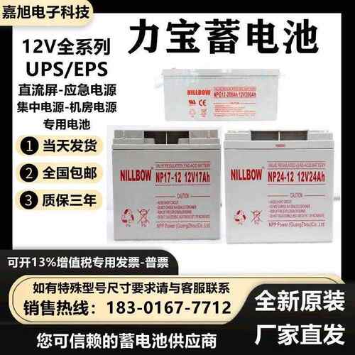 NILLBOW力宝蓄电池NPG/NP65-12 12V7A17A24A38A65AH100A200AH应急 - 图1