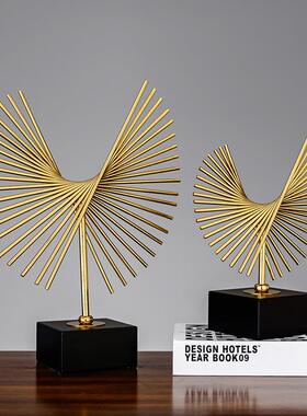 源头厂家金鹰展翅立体扇金属摆件电视柜酒柜玄关创意家居装饰品