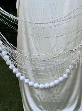 巨大珍珠串 婚礼摆件挂吊装饰打卡点店铺陈列拍照道具背景墙橱窗