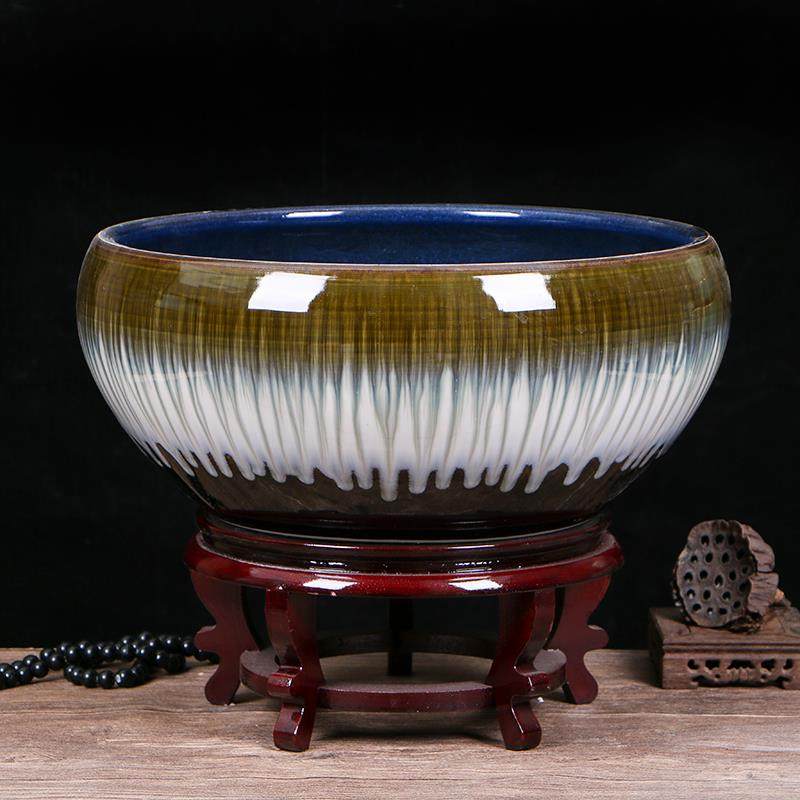 正品景德镇陶瓷鱼缸碗莲睡莲大养鱼盆乌龟荷花缸小金号盆盆鱼客厅,淘宝优惠券,粉丝福利购,淘宝优惠卷