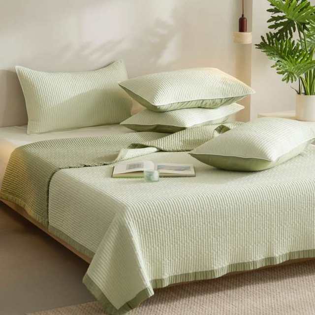 Customized Class A solid color Laisele Tennis bed cover three-piece quilted cotton sheet cool tatami mat